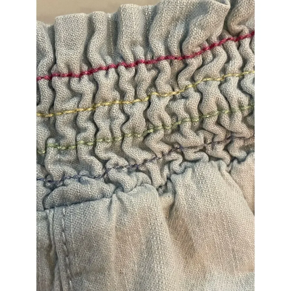 Lucky Brand blue jean shorts with rainbow stitch SM/7